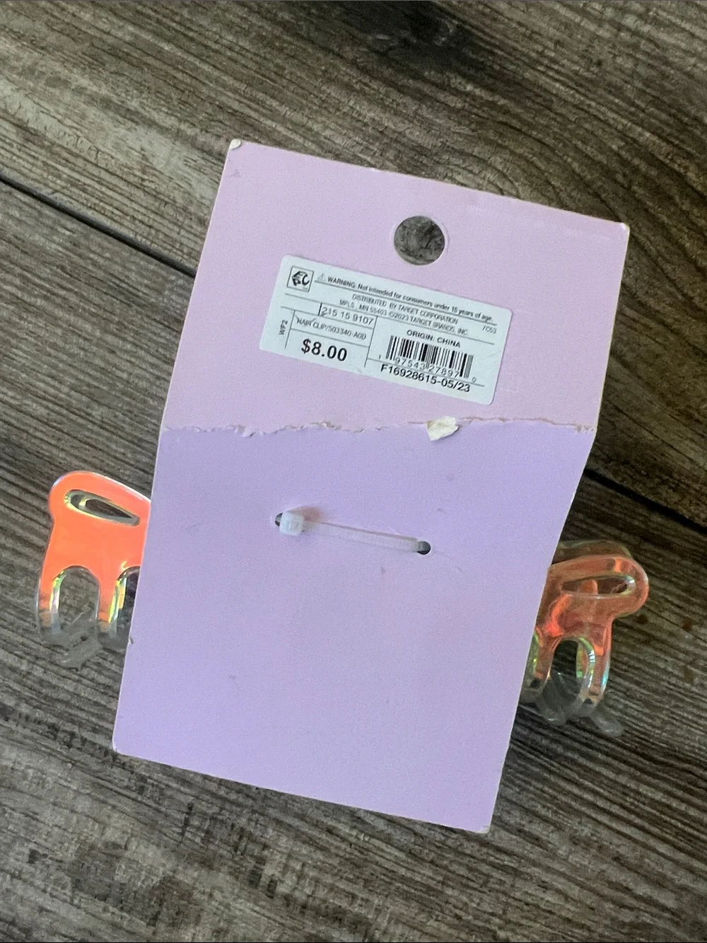 🏅 10/$10 wild fable Kids Iridescent clear Claw Hair Clip